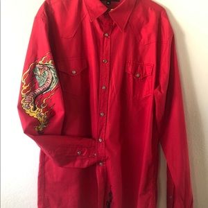 Men’s Ed Hardy 'DEATH OR GLORY’ dress shirt